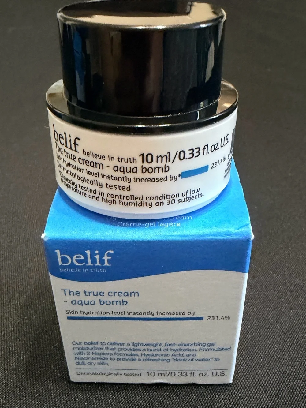🦋5/$25 2 belif The True Cream Aqua Bomb - Blue Mini Boxes (Pair) - Picture 3 of 3